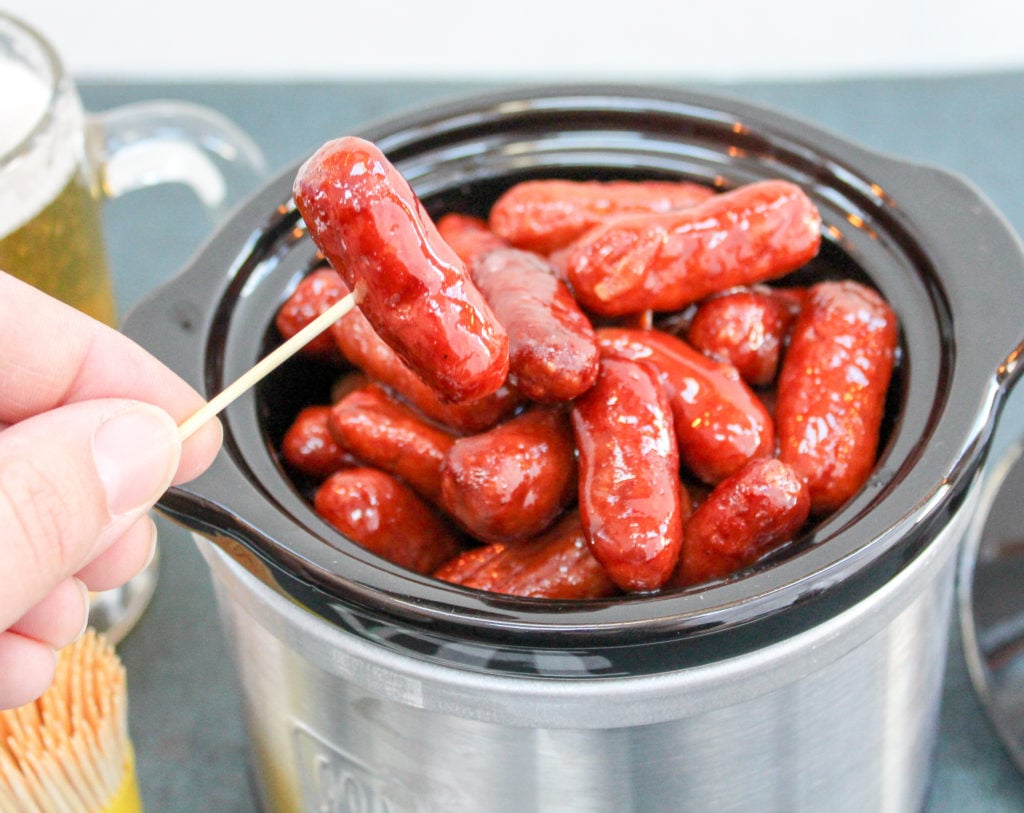 little smokie sausages on a tooth pick