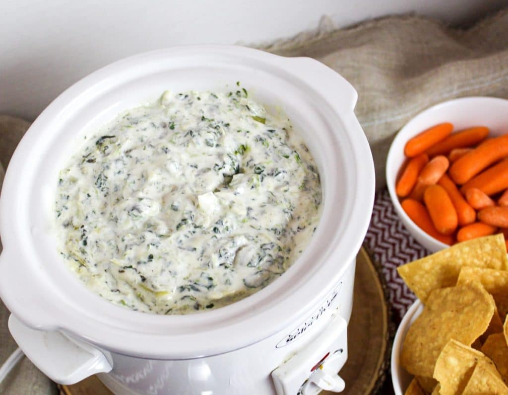 crockpot spinach and artichoke dip