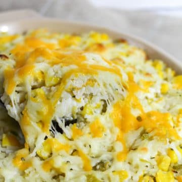 rice scooped from dish