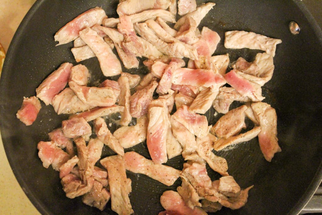 pork in pan
