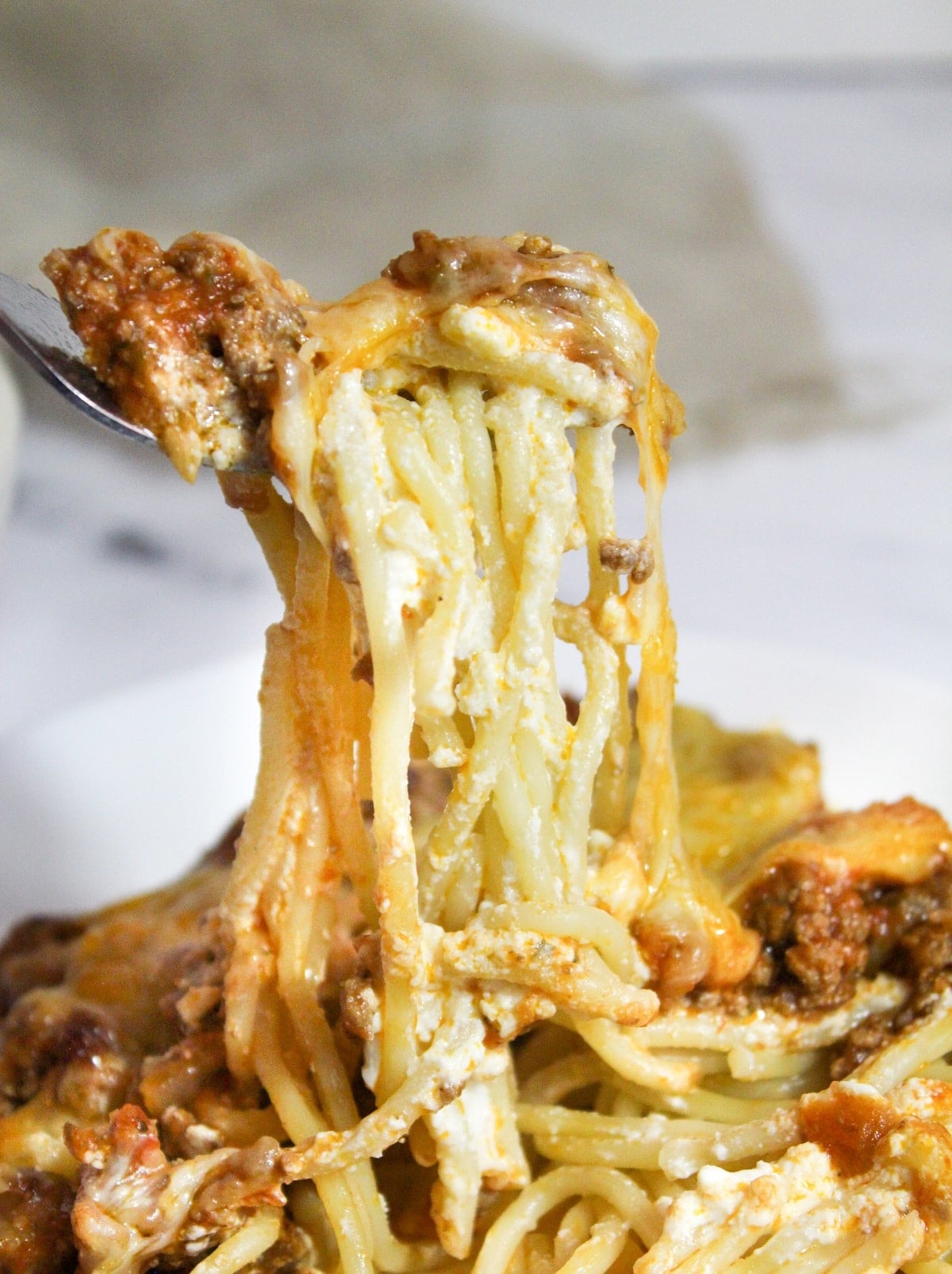 pasta on a fork