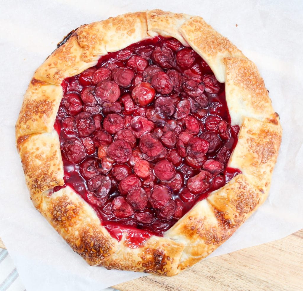 overhead picture of a baked galette