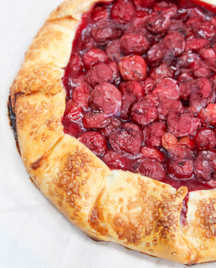 side shot and close-up for the galette crust