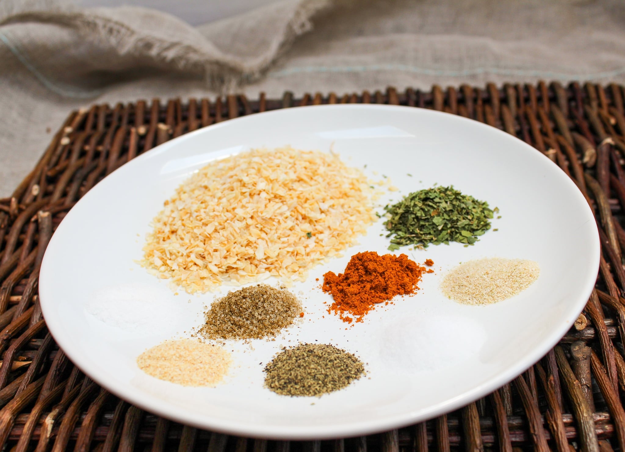 Onion soup ingredients on a plate