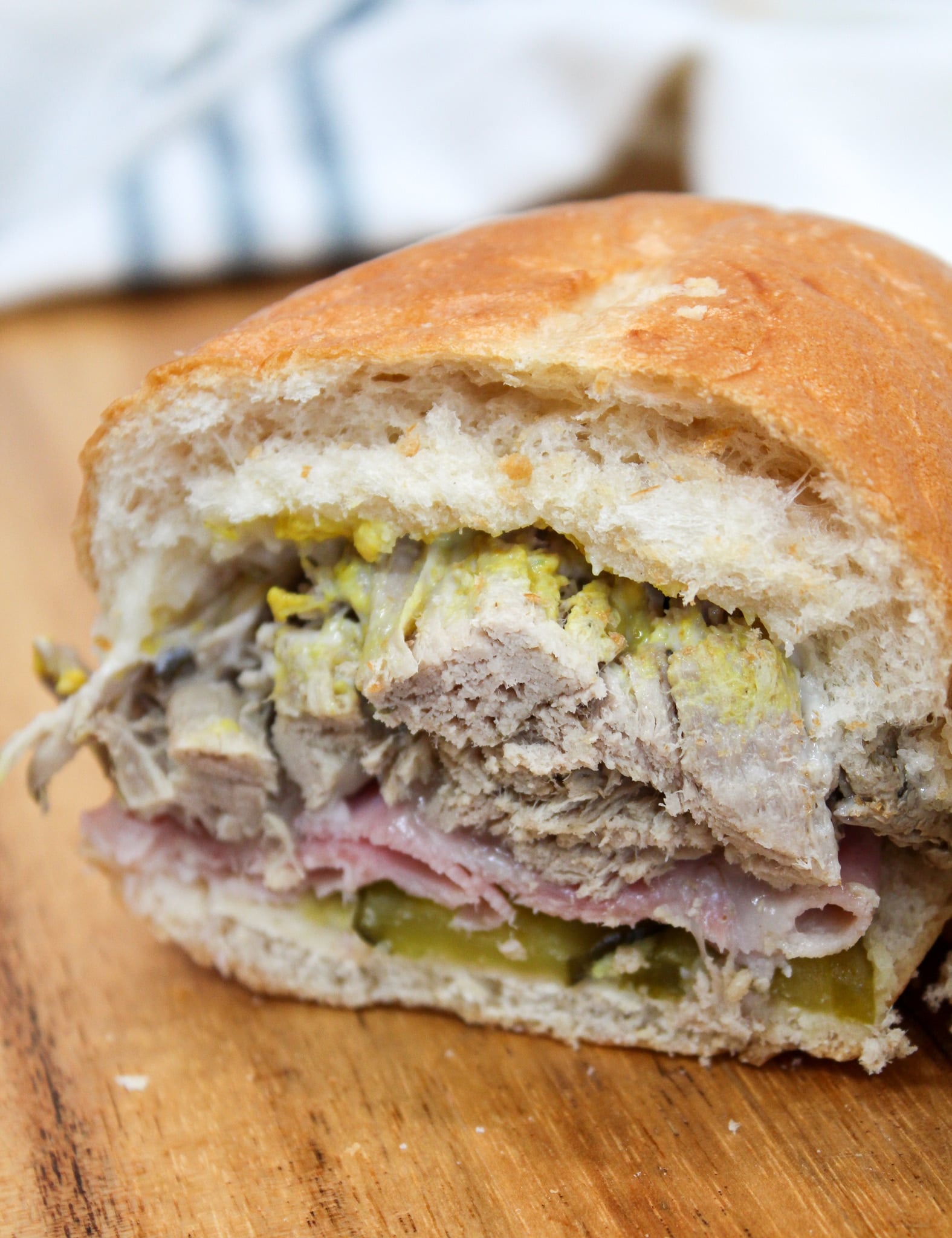 close up of sandwich