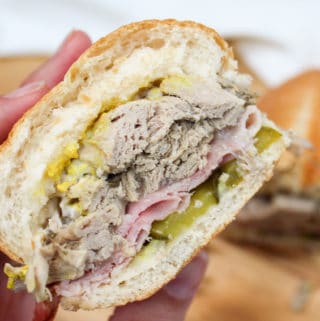 sandwich held in hand