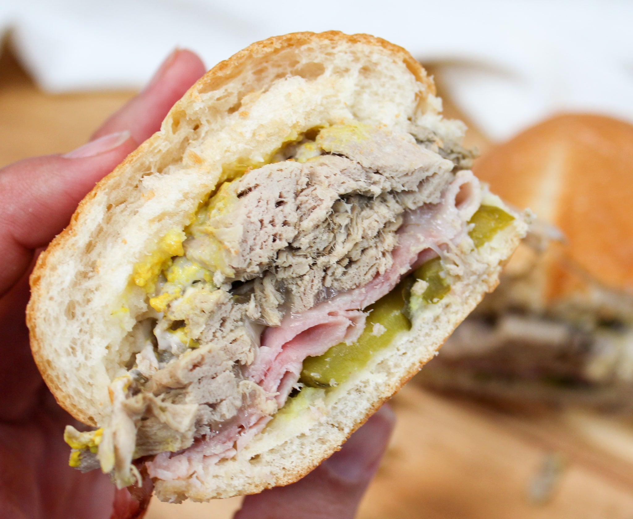 sandwich held in hand
