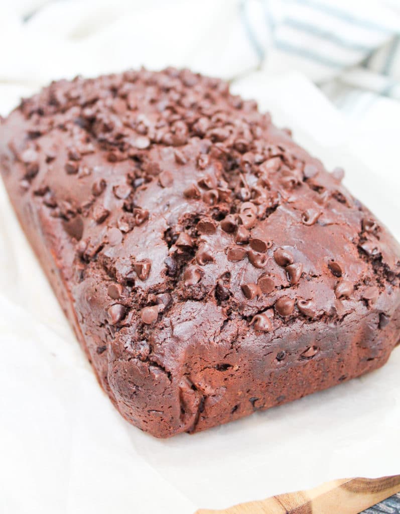 loaf cake on parchment paper