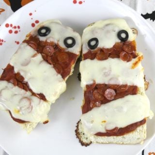 French bread with pizza toppings