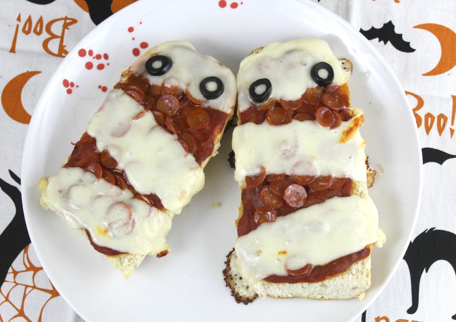 French bread with pizza toppings