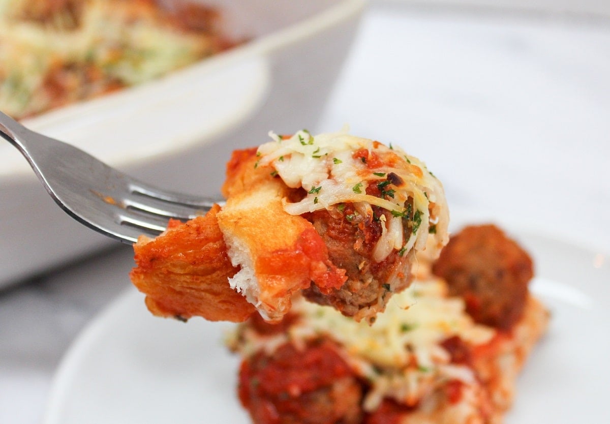 casserole on a fork