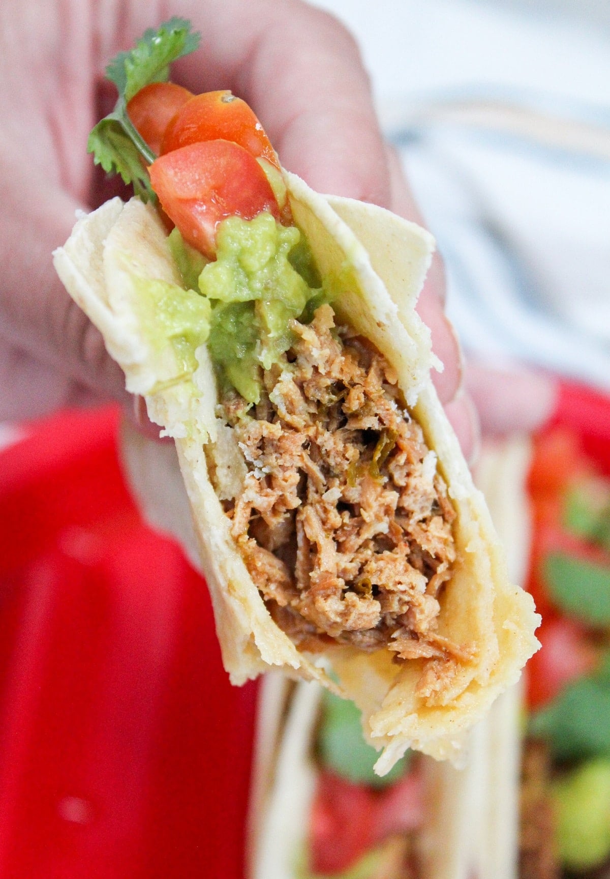 taco with bite taken