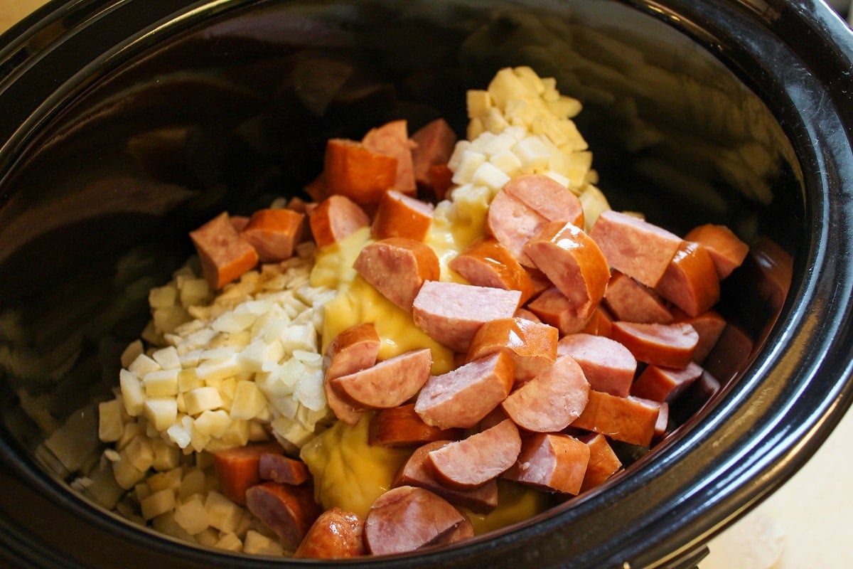 potatoes and sausage in slow cooker