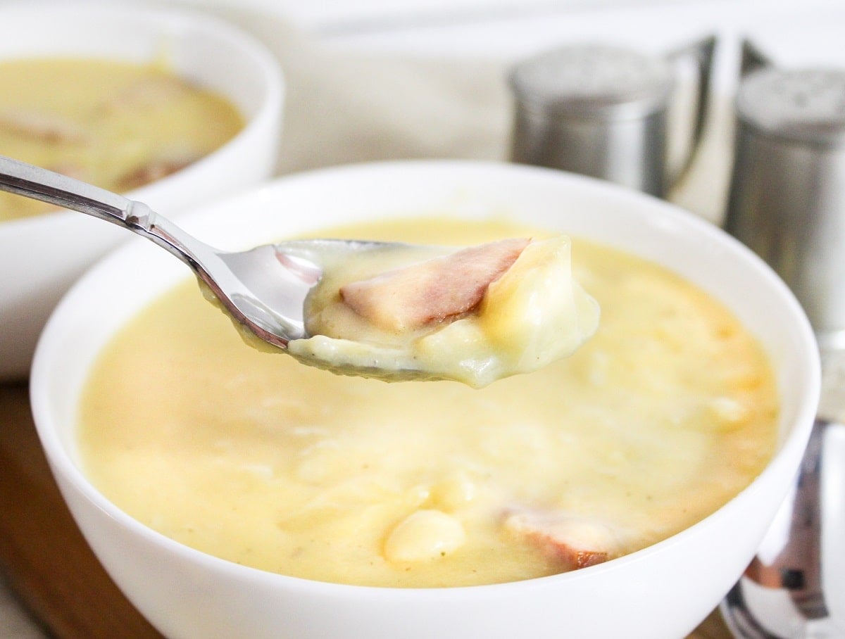 soup on spoon