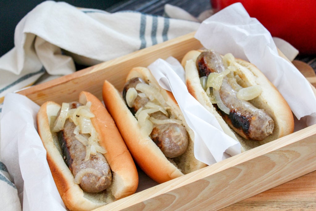 brats on buns
