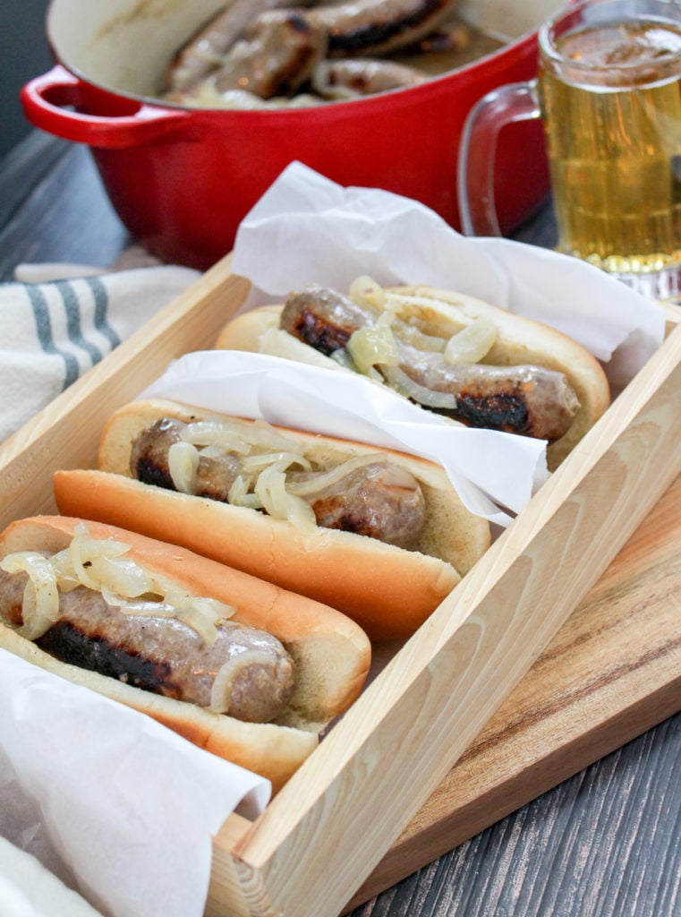 brats on buns