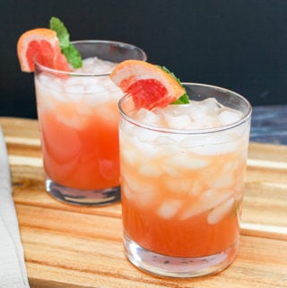 grapefruit drink in a glass