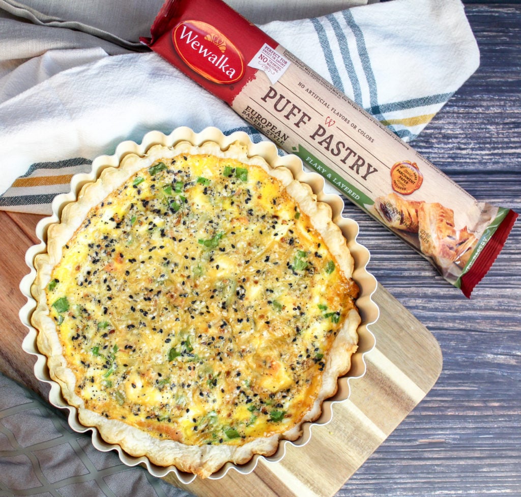 Quiche in a pan