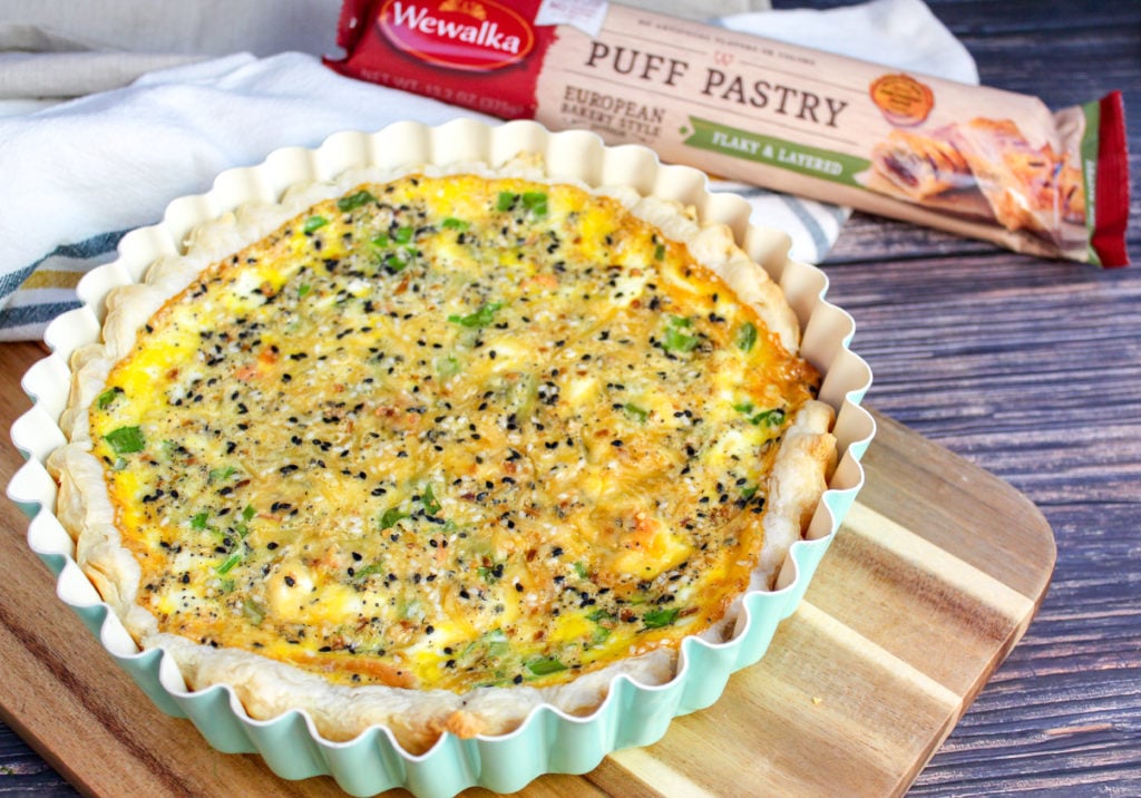 Quiche in a pan