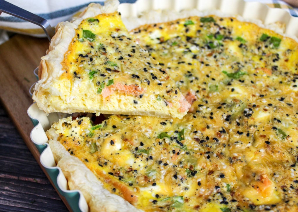 Quiche in a pan