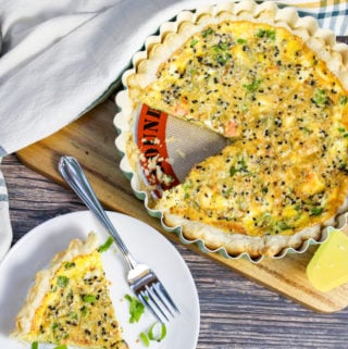 Quiche in a pan