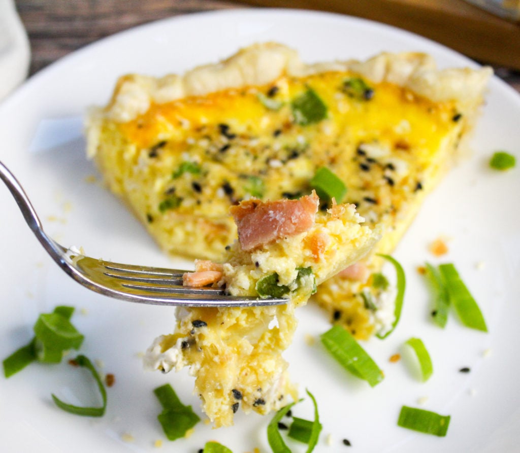 Quiche in a pan