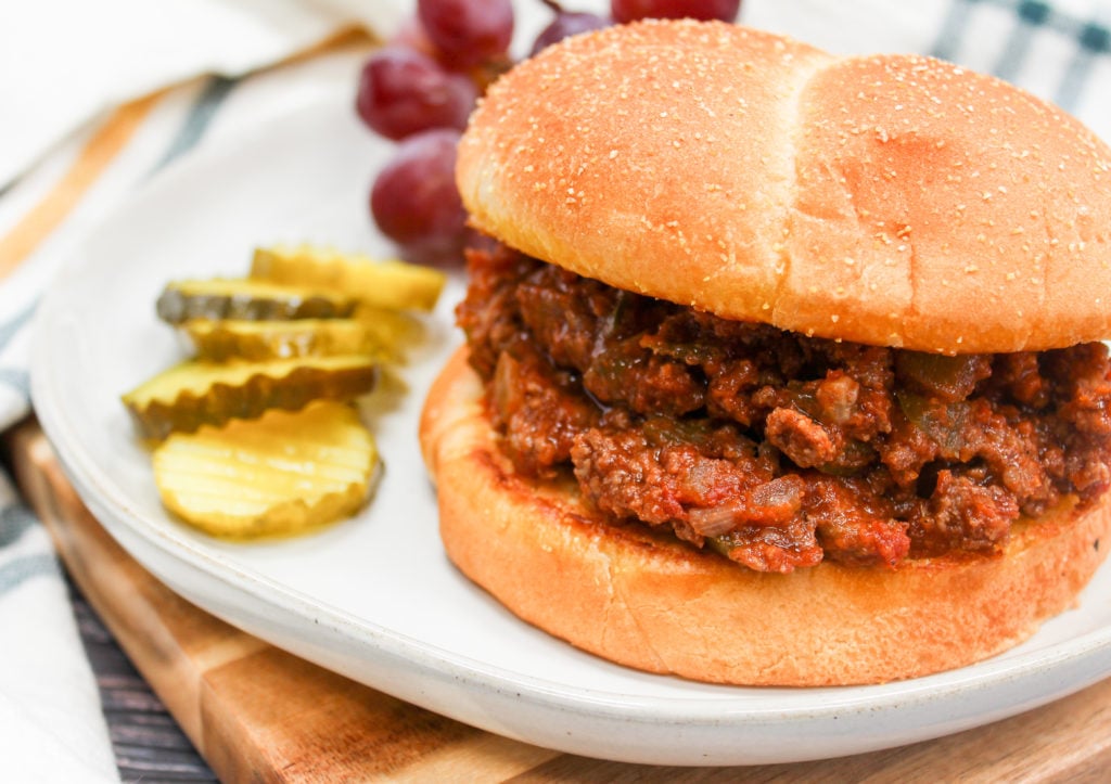 Sloppy Joe Sandwich on a plate