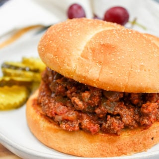 Sloppy Joe Sandwich on a plate