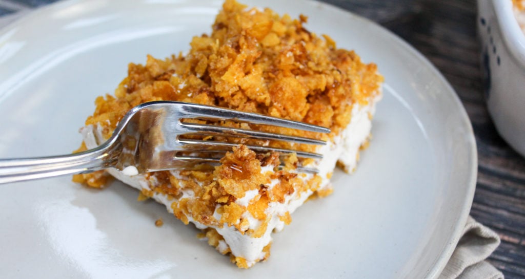 Ice cream cake on a plate