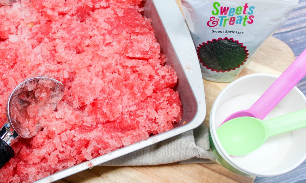 granita in a pan