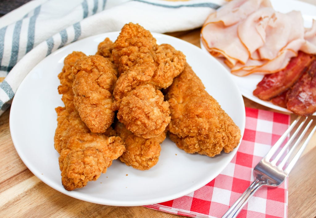 chicken strips on a plate
