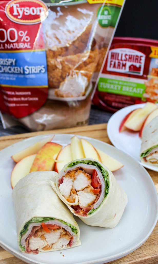 crispy chicken wrap on a plate