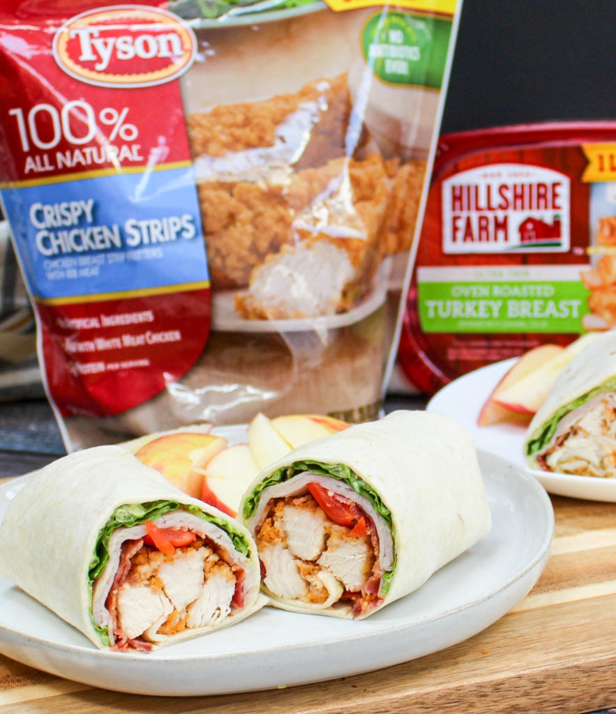 crispy chicken wrap on a plate