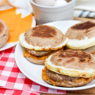 breakfast sandwiches on a plate