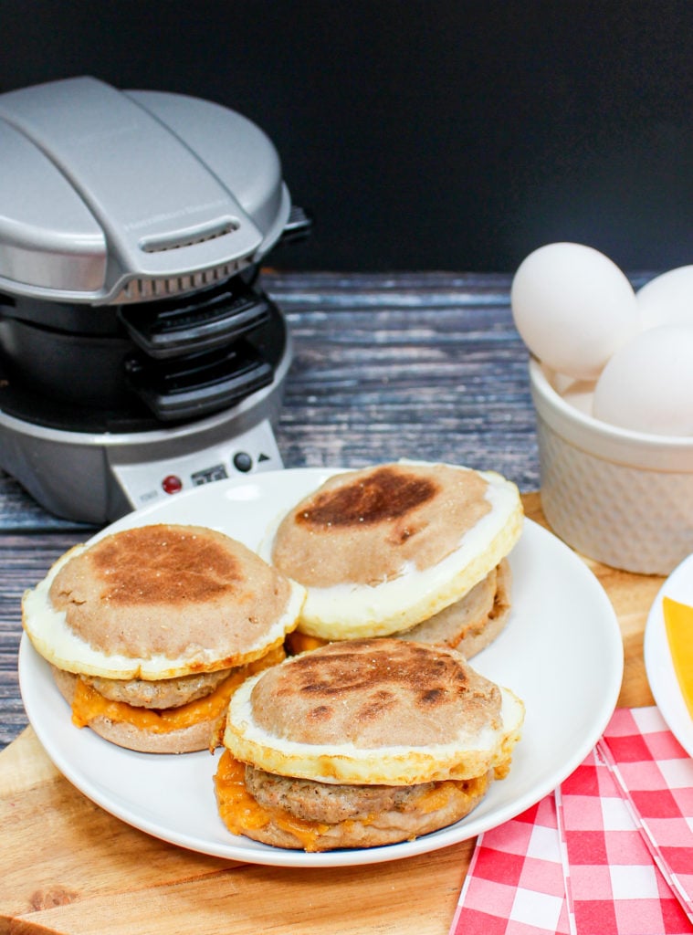 breakfast sandwiches on a plate