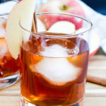apple cider old fashion in a glass