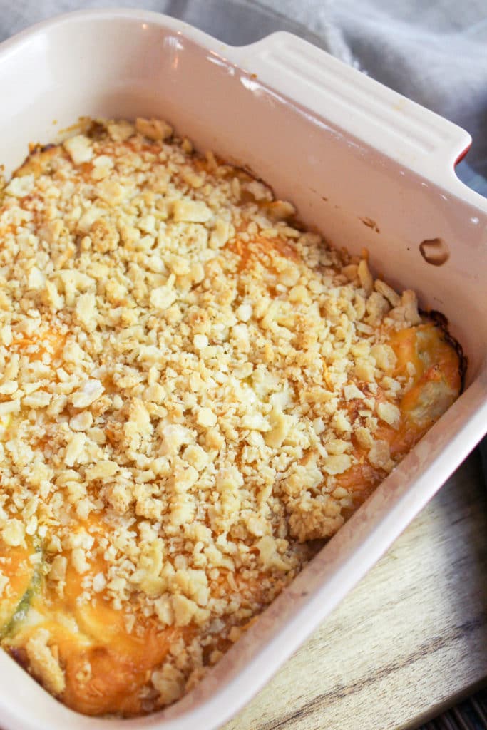 squash in casserole dish