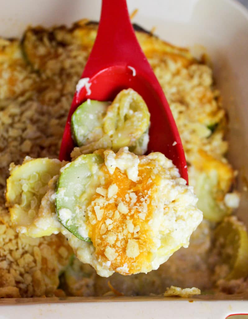 casserole on a spoon