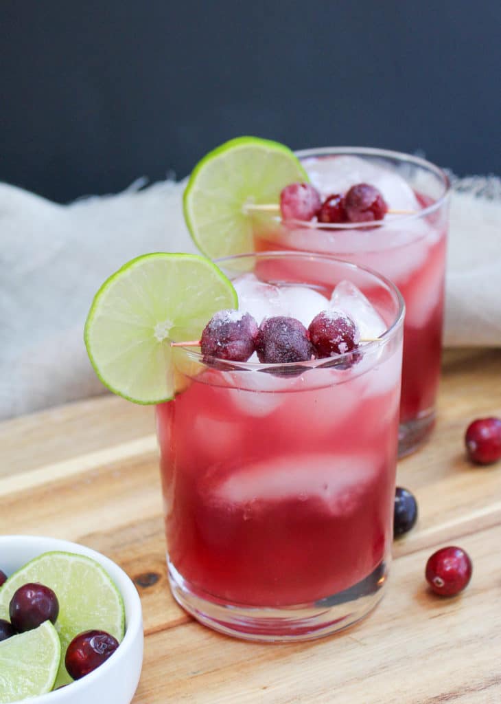cranberry margarita in a glass