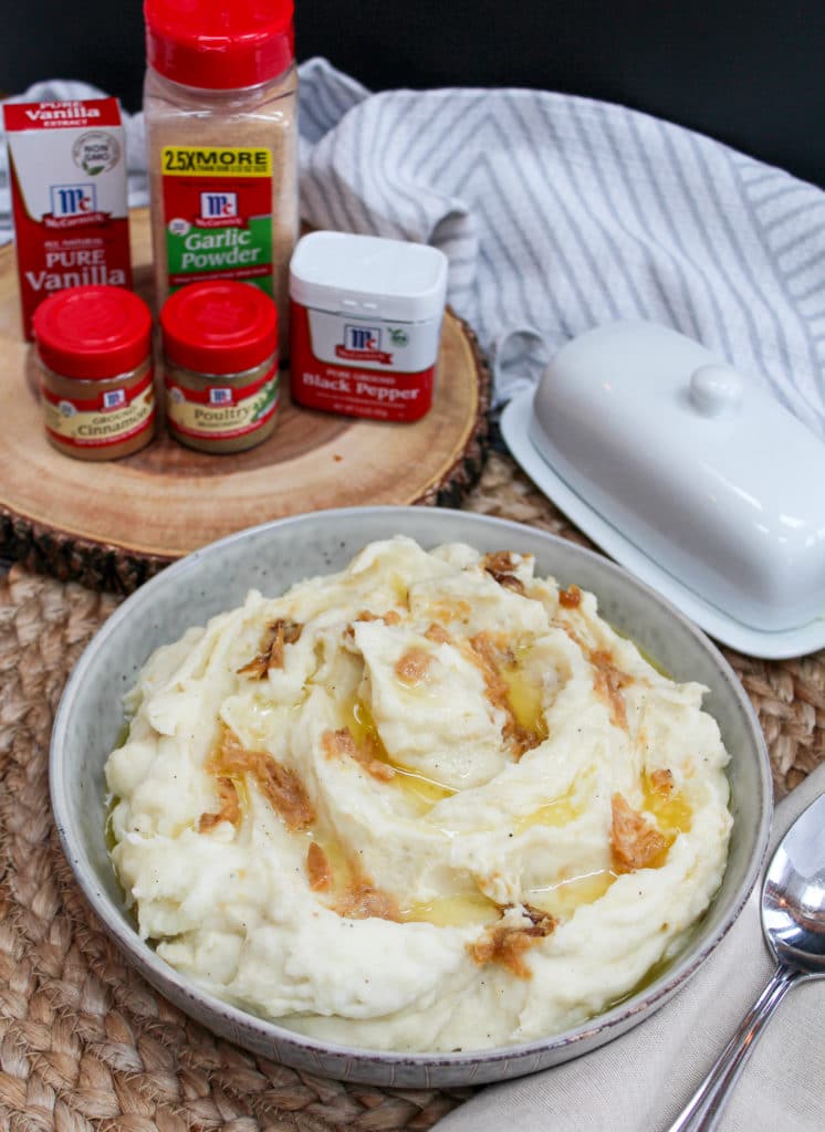 mashed potatoes in a bowl