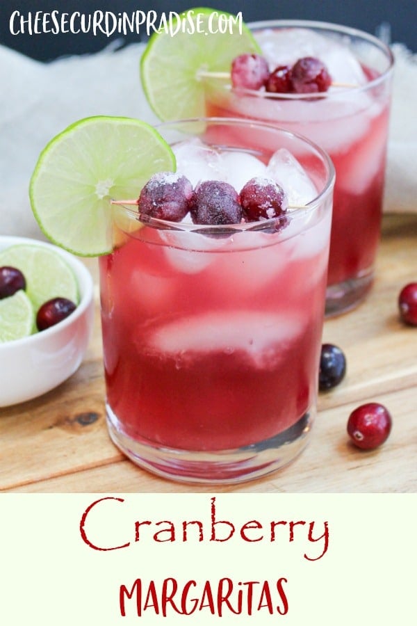 cranberry margarita in a glass