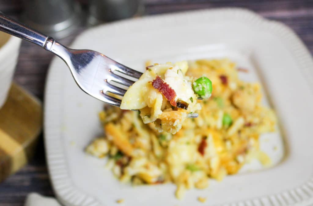 casserole on a fork