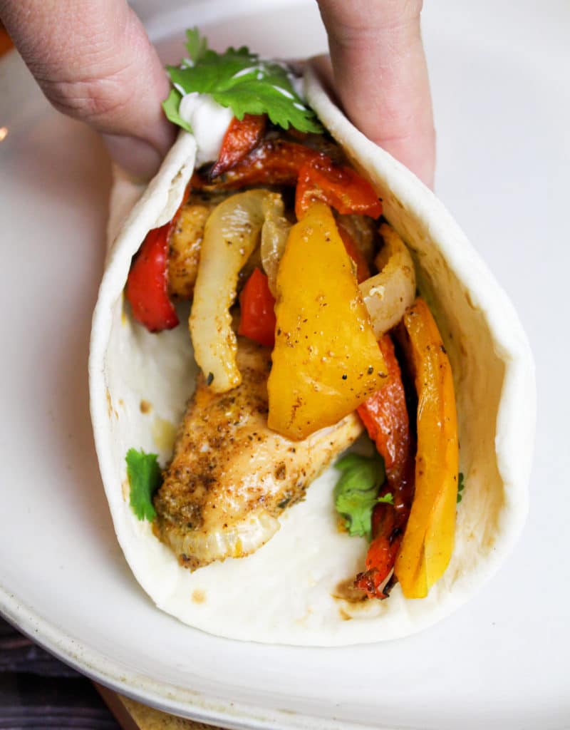 chicken in a tortilla