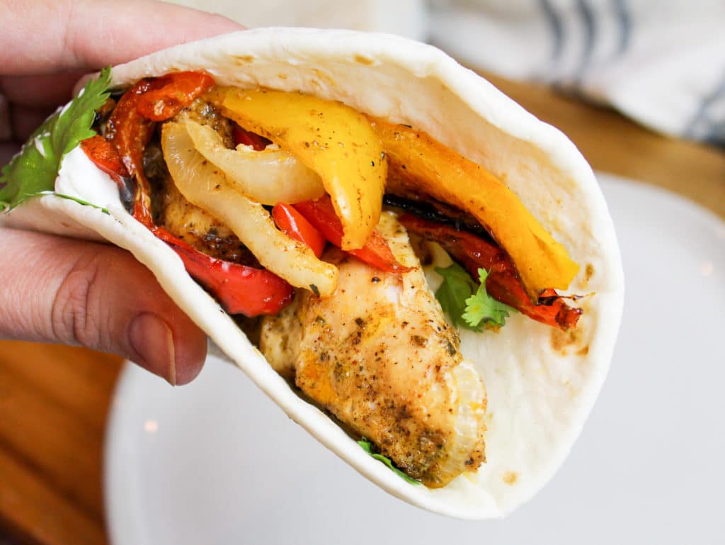 chicken in a tortilla