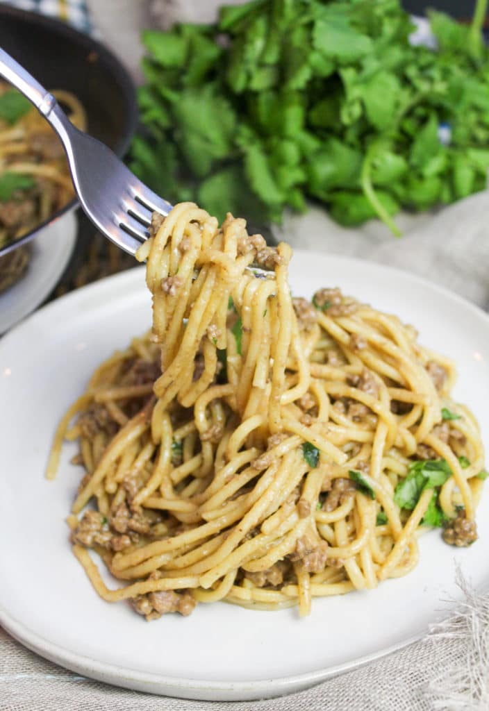 Pasta on a plate