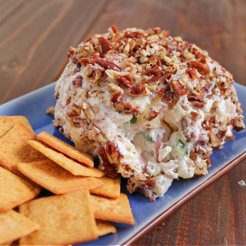 cheese ball on a plate