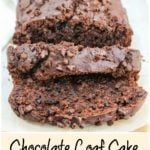 sliced chocolate loaf cake