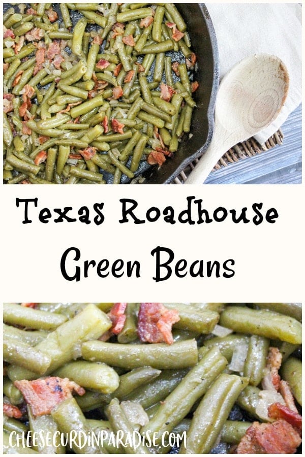 texas green beans in a skillet