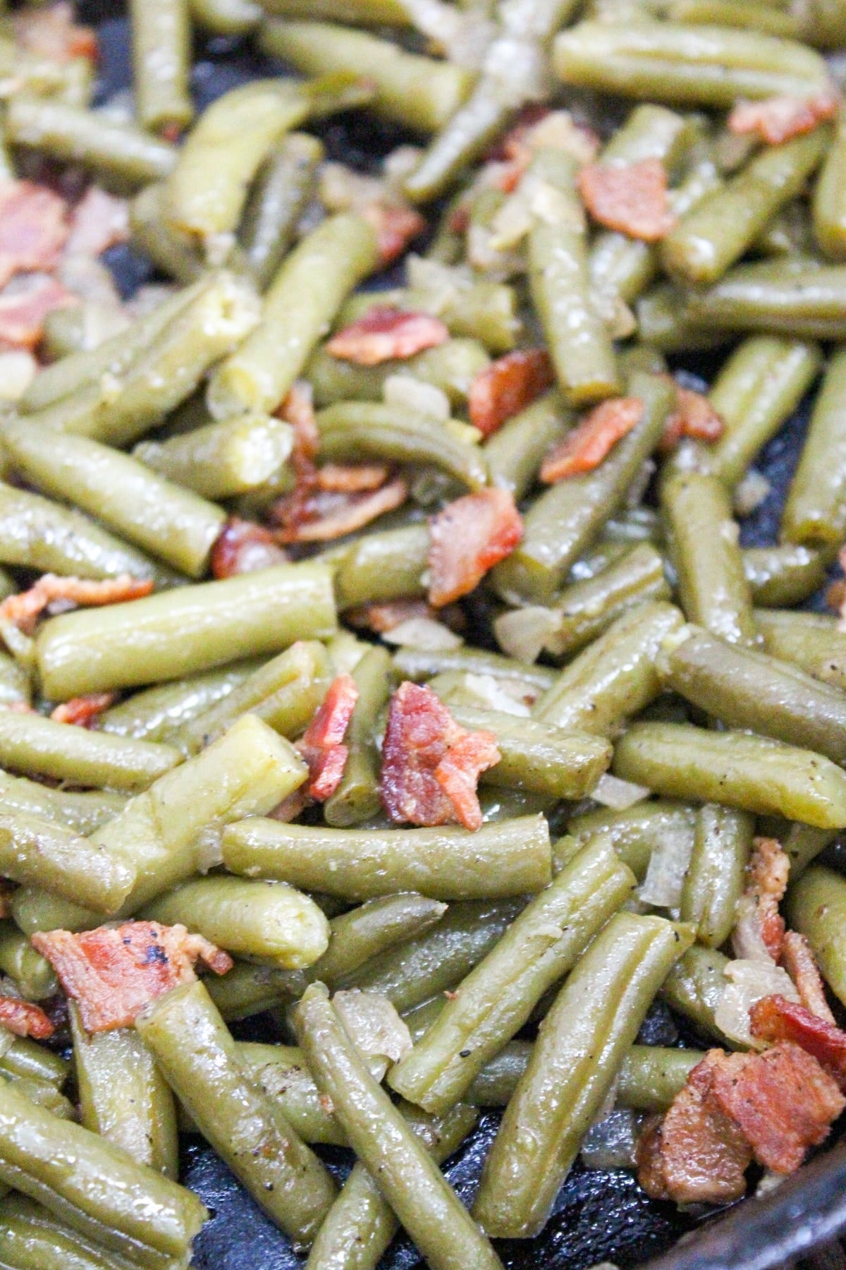 close-up picture of green beans