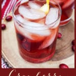 cranberry old fashion in a glass
